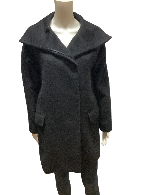 Max Mara Black Camel Hair Coat Size 4