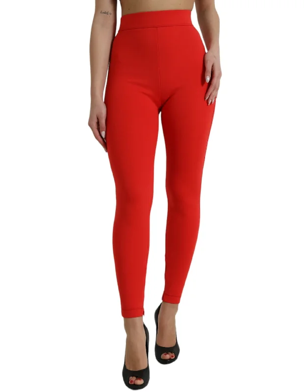 Dolce & Gabbana  Nylon Stretch Slim Leggings Women's Pants