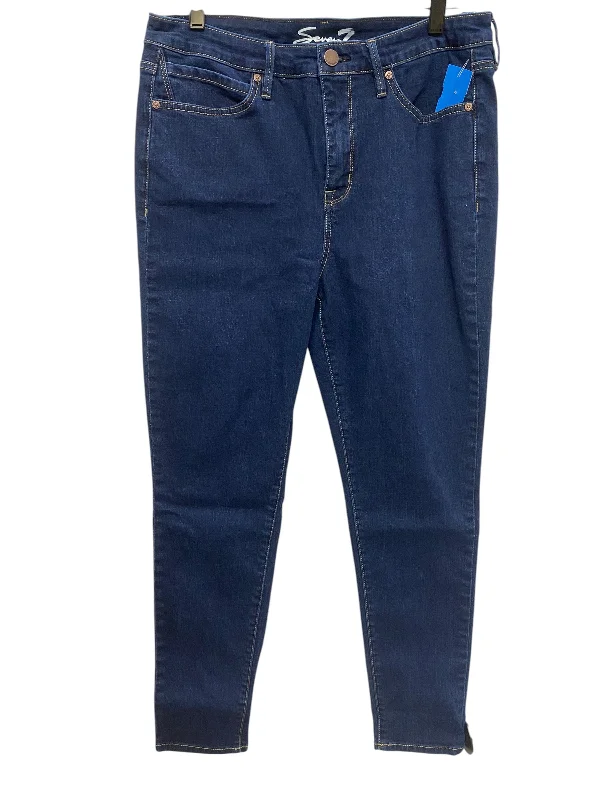 Jeans Skinny By Seven 7 In Blue Denim, Size: 12