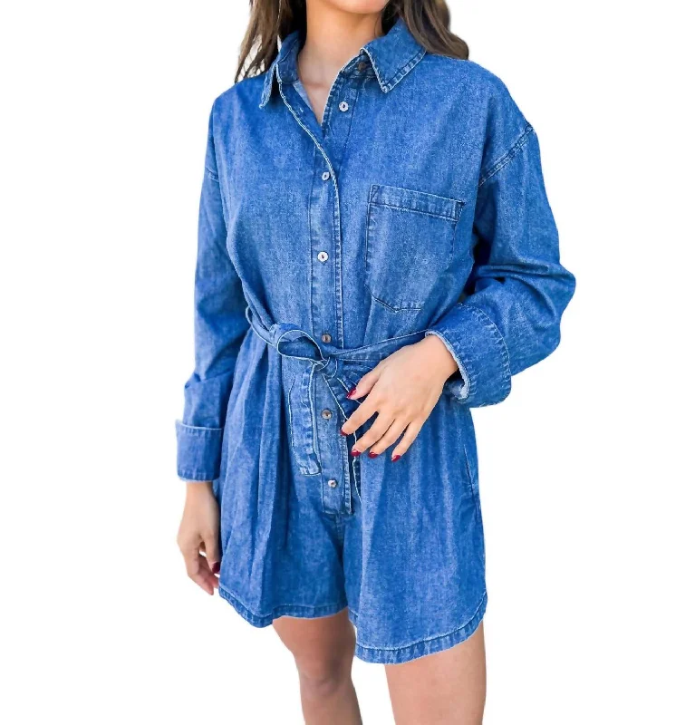 Austin Romper In Blue