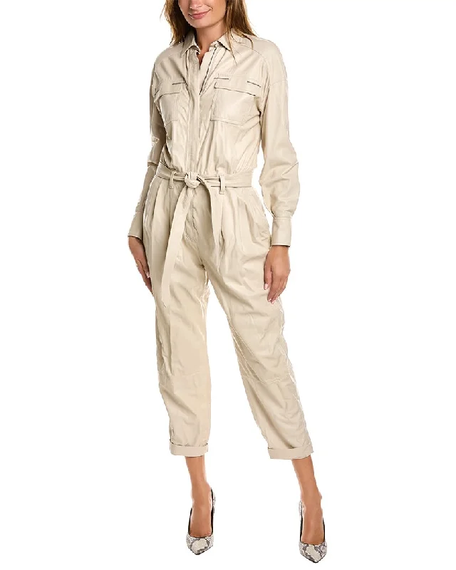 Brunello Cucinelli Leather Jumpsuit