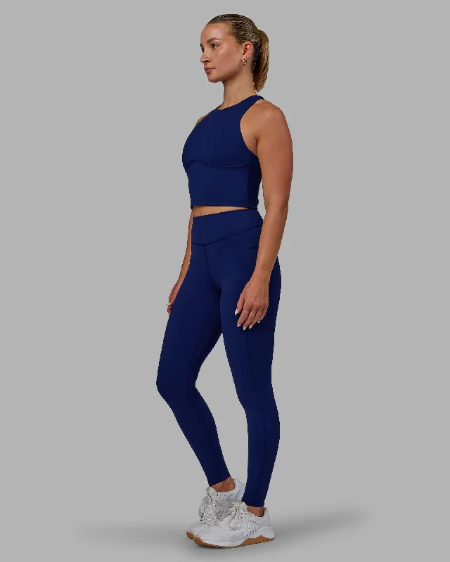 Elite Full Length Leggings - Midnight Blue