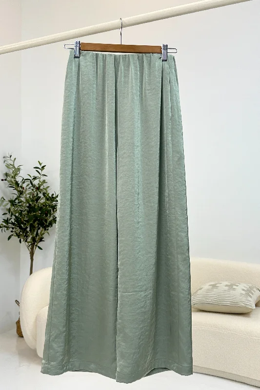 Petite Daydreamer Wide Leg Pants Sage (Preorder)