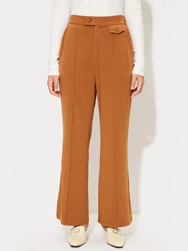 Slit Wide Leg Pants with Pockets