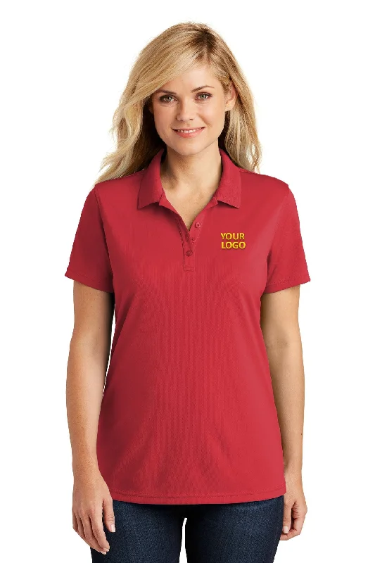 Port Authority Womens Dry Zone UV Micro-Mesh Custom Polos, Rich Red