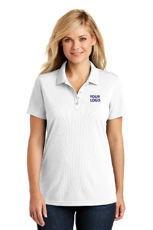 Port Authority Womens Dry Zone UV Micro-Mesh Custom Polos, White