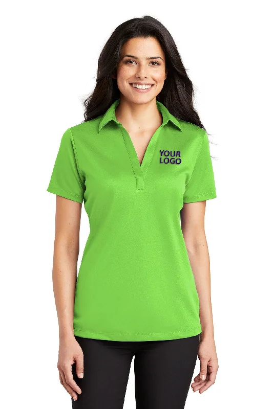 Port Authority Ladies Silk Touch Branded Performance Polos, Lime