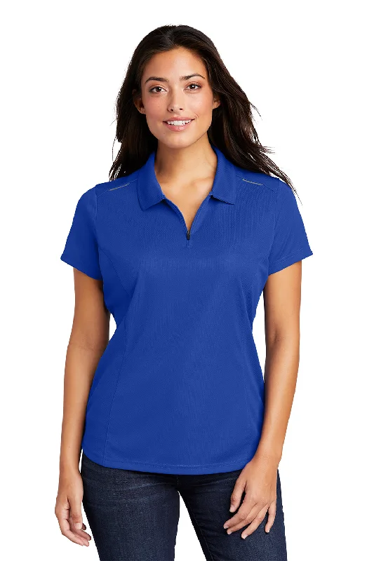 Port Authority Womens Moisture Wicking Short Sleeve Polo Shirt - True Royal Blue