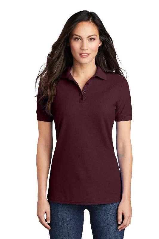 Port & Company Womens Core Stain Resistant Short Sleeve Polo Shirt - Athletic Maroon