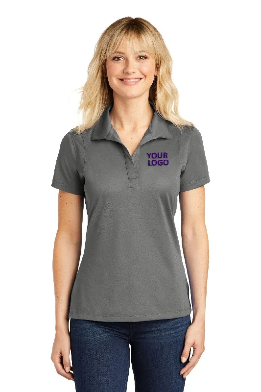 Sport-Tek Ladies Micropique Customized Sport-Wick Polos, Grey Concrete