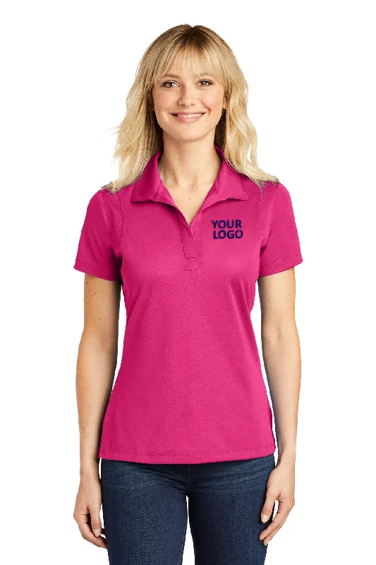 Sport-Tek Ladies Micropique Customized Sport-Wick Polos, Pink Raspberry