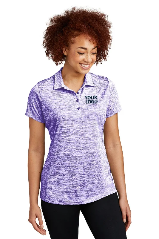 Sport-Tek Ladies PosiCharge Custom Electric Heather Polos, Purple Electric