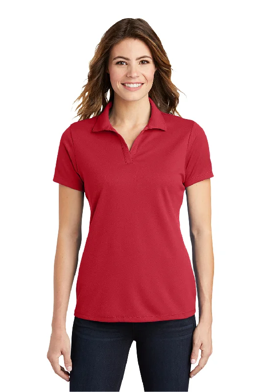 Sport-Tek Womens RacerMesh Moisture Wicking Short Sleeve Polo Shirt - True Red