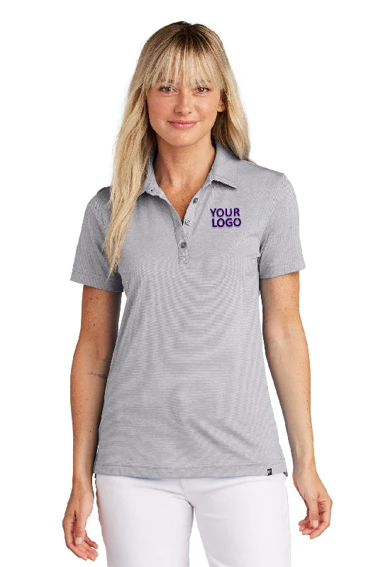 TravisMathew Ladies Sunnyvale Customized Polos, Light Grey Heather